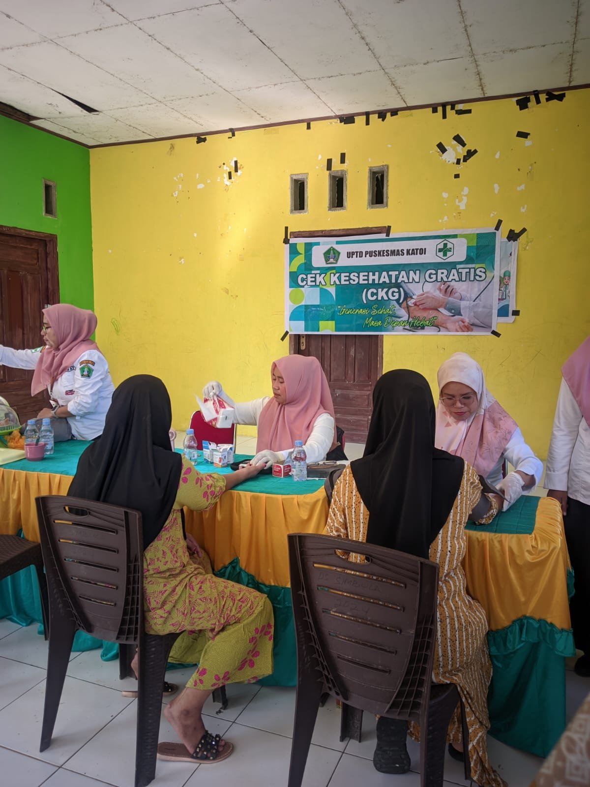 kegiatan pemeriksaan  gratis dari puskesmas